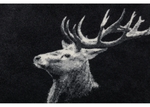 Load image into Gallery viewer, Fussenegger Throw - Savona Velour Stag Head Charcoal 200x150cm