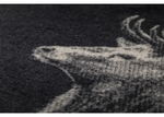 Load image into Gallery viewer, Fussenegger Throw - Savona Velour Stag Head Charcoal 200x150cm