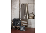 Load image into Gallery viewer, Fussenegger Throw - Savona Velour Stag Head Charcoal 200x150cm