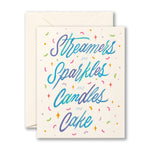 Load image into Gallery viewer, Birthday Card - Streamers & Sparkles & Candles