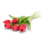 Load image into Gallery viewer, Faux Plant - Lifelike Tulip 5 Stem Red