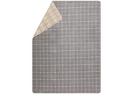 Load image into Gallery viewer, Fussenegger Throw - Savona Velour Checkered Gry 200x150cm