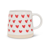Load image into Gallery viewer, Mug - Wide Base Red Hearts