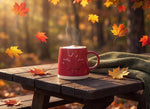Load image into Gallery viewer, Mug - Wide Base Maple Leaf on Red