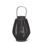 Load image into Gallery viewer, Lantern - Barrel Black w/ Handle 12" H