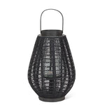 Load image into Gallery viewer, Lantern - Barrel Black w/ Handle 16" H