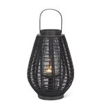Load image into Gallery viewer, Lantern - Barrel Black w/ Handle 16" H