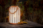 Load image into Gallery viewer, Lantern - Ivory w/ Jute Handle 13.5" H