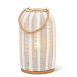 Load image into Gallery viewer, Lantern - Ivory w/ Jute Handle 16" H