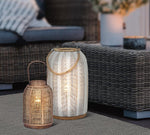 Load image into Gallery viewer, Lantern - Ivory w/ Jute Handle 16" H