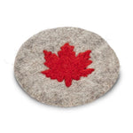 Load image into Gallery viewer, Coaster - Grey w/ Maple Leaf 4"