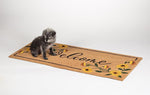 Load image into Gallery viewer, Doormat - Long Welcome w/ Sunflowers
