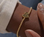 Load image into Gallery viewer, A Littles & Co. Bracelet - Caring Nurse Heart | Gold
