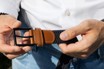 Load image into Gallery viewer, Braided Belt - Dark Brown o/s