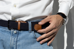 Load image into Gallery viewer, Braided Belt - Navy Blue o/s