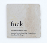 Load image into Gallery viewer, Marble Coaster - Verb | F*ck