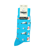 Load image into Gallery viewer, Men's Holiday Midcalf Socks - Snowman Vacation