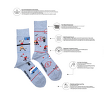 Load image into Gallery viewer, Men's Midcalf Socks - Funny Hockey Scene