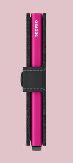 Load image into Gallery viewer, Miniwallet - Matte Black Fuchsia