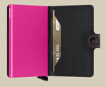 Load image into Gallery viewer, Miniwallet - Matte Black Fuchsia