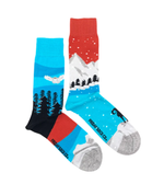 Load image into Gallery viewer, Men's Midcalf Socks - Landscape Rockies