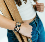 Load image into Gallery viewer, Hair Tie Bracelet - Roxy Black Sm s/5
