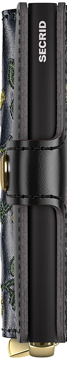 Load image into Gallery viewer, Miniwallet - Premium Stitch Floral Black