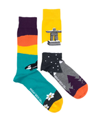 Load image into Gallery viewer, Men's Midcalf Socks - Landscape West Coast