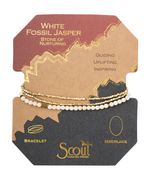Load image into Gallery viewer, Scout Bracelet - Delicate White Fossil | Gold
