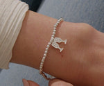 Load image into Gallery viewer, A Littles & Co. Bracelet - Birthday Cheers Sparkle | Silver