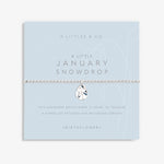 Load image into Gallery viewer, A Littles & Co. Bracelet - Birthflower Jan Snowdrop | Silver