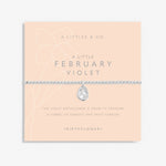 Load image into Gallery viewer, A Littles & Co. Bracelet - Birthflower Feb Violet | Silver