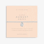 Load image into Gallery viewer, A Littles & Co. Bracelet - Birthflower Aug Poppy | Silver