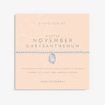 Load image into Gallery viewer, A Littles & Co. Bracelet - Birthflower Nov Chrysanthemum | Silver