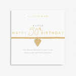 Load image into Gallery viewer, A Littles & Co. Bracelet - Happy 50th Birthday | Gold