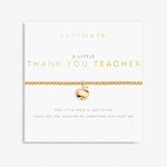 Load image into Gallery viewer, A Littles & Co. Bracelet - Thank You Teacher Apple | Gold