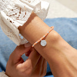 Load image into Gallery viewer, A Littles & Co. Bracelet - Boho Orange Moon | Silver