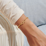 Load image into Gallery viewer, A Littles & Co. Bracelet - 50th Birthday Dble Heart | Gold