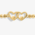 Load image into Gallery viewer, A Littles & Co. Bracelet - 50th Birthday Dble Heart | Gold