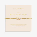 Load image into Gallery viewer, A Littles & Co. Bracelet - 50th Birthday Dble Heart | Gold