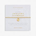 Load image into Gallery viewer, A Littles & Co. Bracelet - Birthflower Jan Snowdrop | Gold