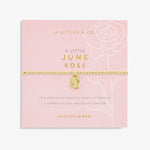 Load image into Gallery viewer, A Littles & Co. Bracelet - Birthflower June Rose | Gold