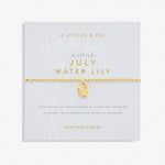 Load image into Gallery viewer, A Littles & Co. Bracelet - Birthflower July Water Lily | Gold