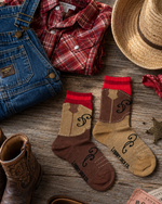 Load image into Gallery viewer, Kids Socks - Cowboy Boots
