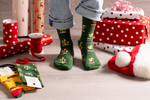 Load image into Gallery viewer, Women's Holiday Crew Socks - Ugly Christmas Cactus