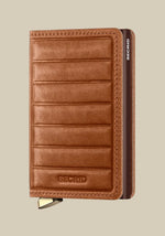 Load image into Gallery viewer, Slimwallet - Premium Emboss Lines Cognac