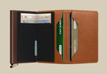 Load image into Gallery viewer, Slimwallet - Premium Emboss Lines Cognac