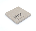 Load image into Gallery viewer, Marble Coaster - Verb | Friend