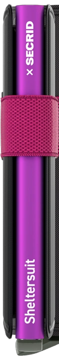 Load image into Gallery viewer, Bandwallet - Sheltersuit Black-Fuchsia (non-leather)