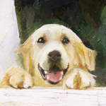 Load image into Gallery viewer, Marble Coaster - Golden Lab